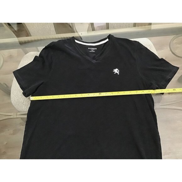 EXPRESS MENS BLACK V-NECK SHORT SLEEVE T-SHIRT SIZE LARGE - Picture 5 of 6